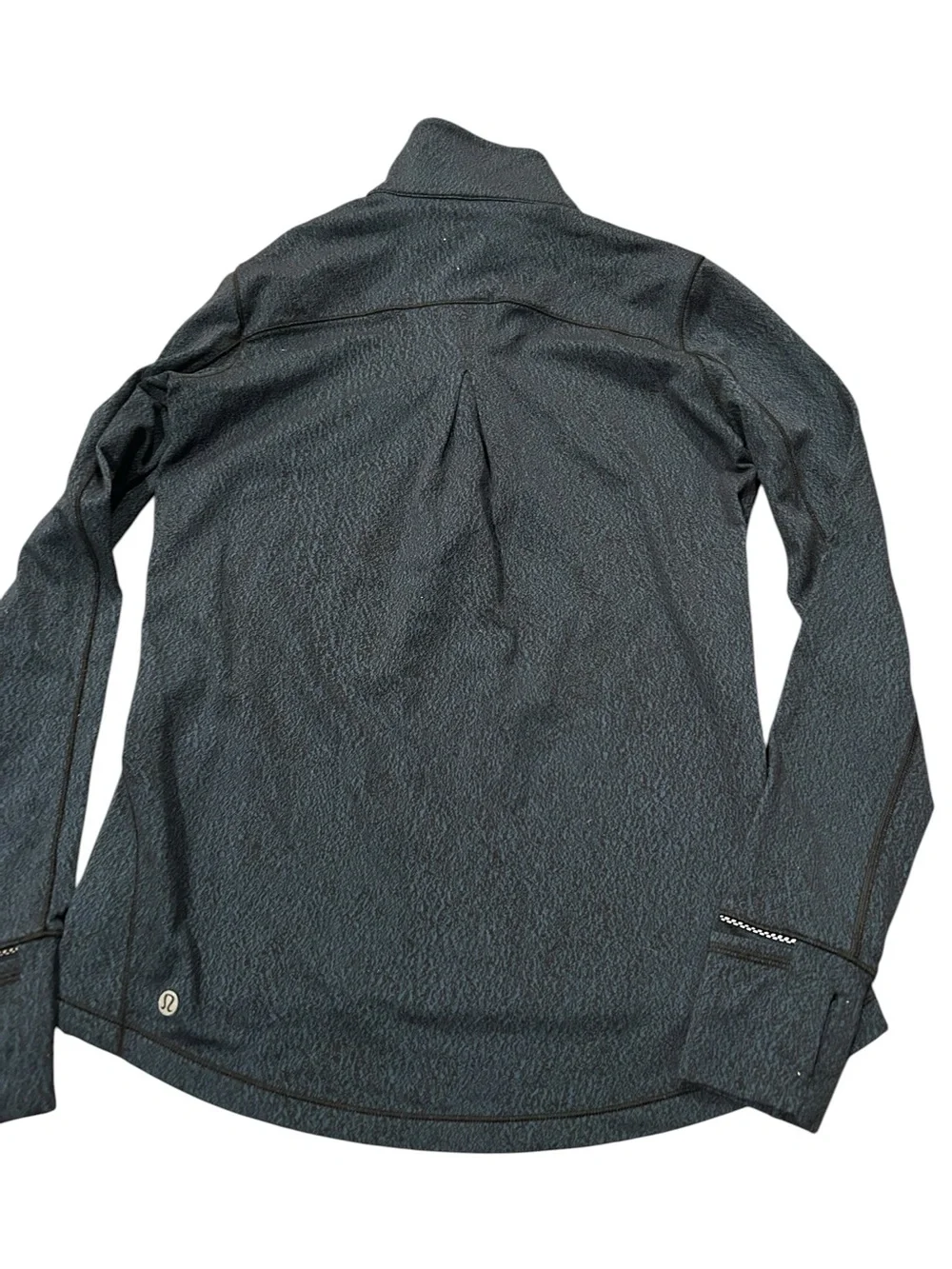 Lululemon Athletica Teal Quarter‑Zip Long Sleeve Pullover Thumbholes Womens Sz 8